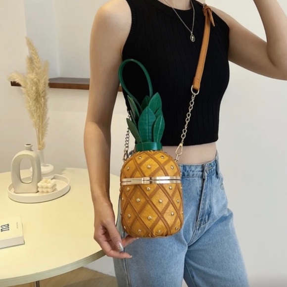 Kawaii Girl Handbags - Kawaii Pineapple Girl Crossbody bag